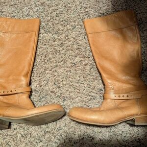 Lands End Blakely Cognac Full Grain Leather Boots